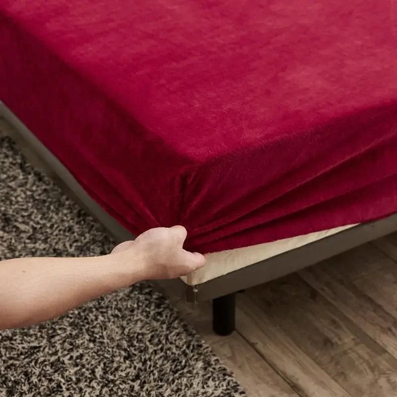 Lençol de Cama Dupla de Pelúcia com Elástico