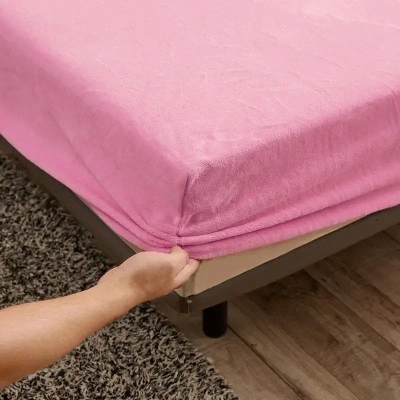 Lençol de Cama Dupla de Pelúcia com Elástico