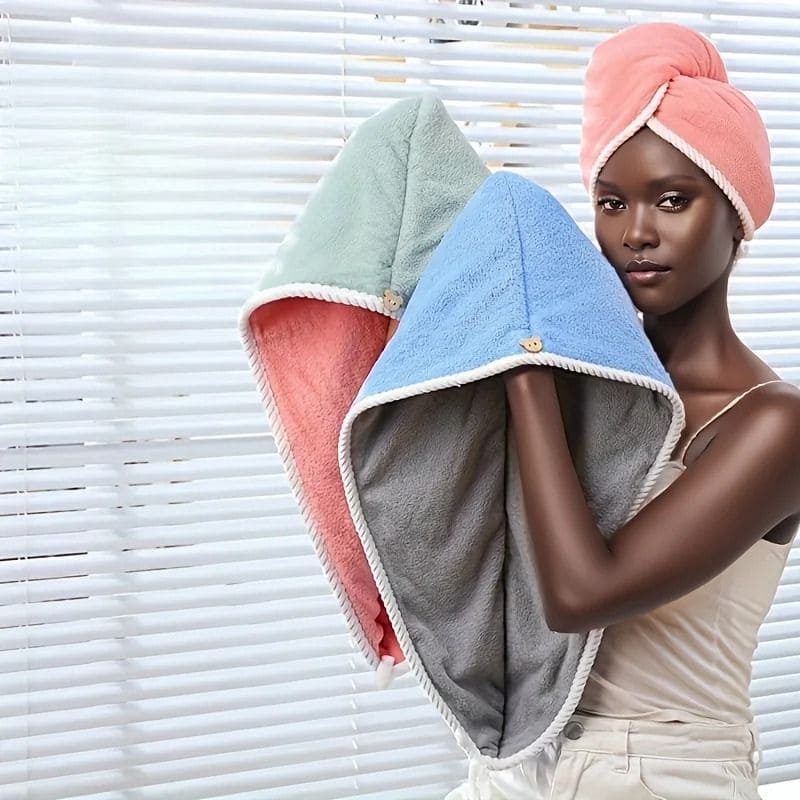 Toalha de Cabelo, Toalha de Microfibra, Toalha para Secagem Rápida, Toalha Antifrizz, Toalha de Algodão, Toalha Suave, Toalha Absorvente, Toalha Turbante, Toalha para Cabelos Longos, Toalha de Luxo, Toalha para Banho, Toalha Leve, Toalha Lavável, Toalha Confortável, Toalha para Cuidados Capilares, Toalha Ideal para Rotina de Beleza, CoreUtilidades