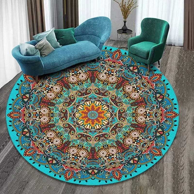 Tapete Antiderrapante, Tapete Boêmio Antiderrapante, American Retro, Tapetes Decorativos, Tapete de Banheiro, Tapete Felpudo, Tapete Redondo, Tapete Celeste, Tapetes Antiderrapantes, Tapetes de Sala, Tapetes Luxuosos, Tapetes Modernos, Tapetes de Veludo, Tapetes de Alta Qualidade, Tapetes Elegantes, Tapetes Para Decoração, Tapetes Para Sala de Estar