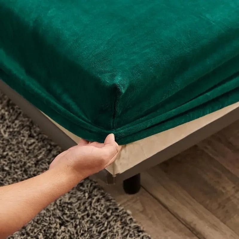 Lençol de Cama Dupla de Pelúcia com Elástico