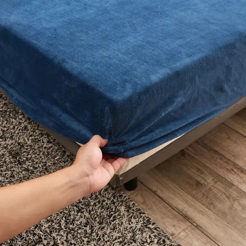 Lençol de Cama Dupla de Pelúcia com Elástico
