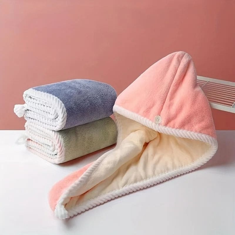 Toalha de Cabelo, Toalha de Microfibra, Toalha para Secagem Rápida, Toalha Antifrizz, Toalha de Algodão, Toalha Suave, Toalha Absorvente, Toalha Turbante, Toalha para Cabelos Longos, Toalha de Luxo, Toalha para Banho, Toalha Leve, Toalha Lavável, Toalha Confortável, Toalha para Cuidados Capilares, Toalha Ideal para Rotina de Beleza, CoreUtilidades
