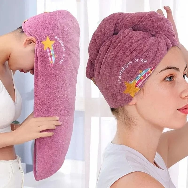 Toalha de Cabelo, Toalha de Microfibra, Toalha para Secagem Rápida, Toalha Antifrizz, Toalha de Algodão, Toalha Suave, Toalha Absorvente, Toalha Turbante, Toalha para Cabelos Longos, Toalha de Luxo, Toalha para Banho, Toalha Leve, Toalha Lavável, Toalha Confortável, Toalha para Cuidados Capilares, Toalha Ideal para Rotina de Beleza, CoreUtilidades