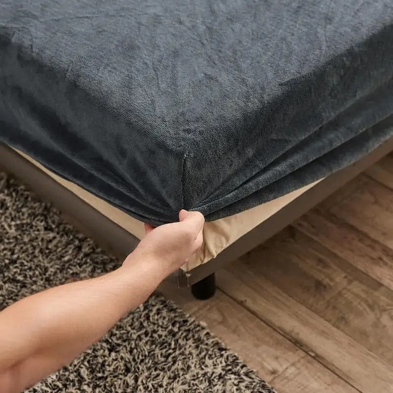 Lençol de Cama Dupla de Pelúcia com Elástico