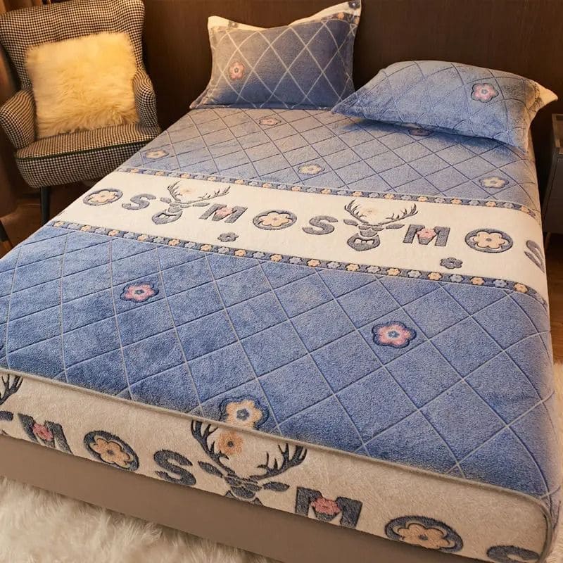 Lençol de Cama de Pelúcia com Elástico